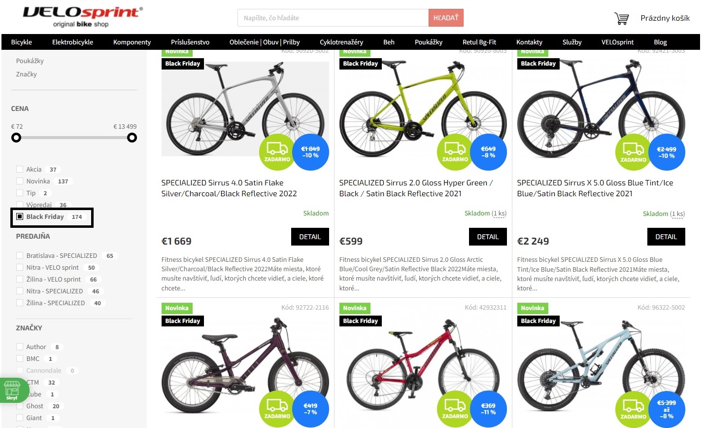 Black Friday 2021 VELO sprint