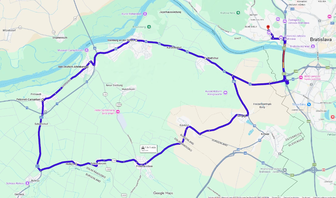 Mapa trasy Velosprint Ride 2