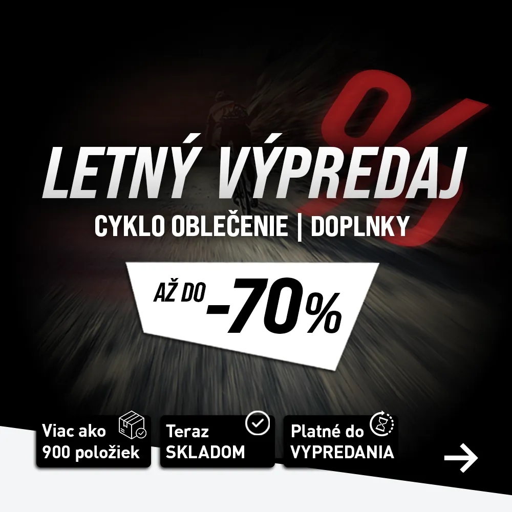 Veľký LETNÝ VÝPREDAJ - zľavy na cyklooblečenie až do -70%