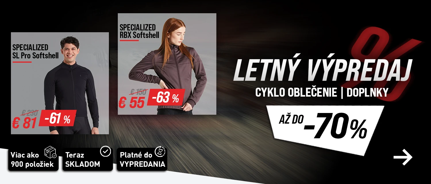 Veľký LETNÝ VÝPREDAJ - zľavy na cyklooblečenie až do -70%