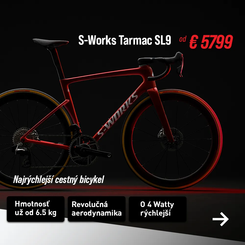 Najrýchlejší cestný bicykel SPECIALIZED Tarmac SL9