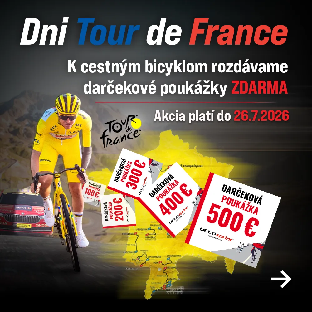 K cestnému bicyklu vám dáme darčekovú poukážku zdarma.