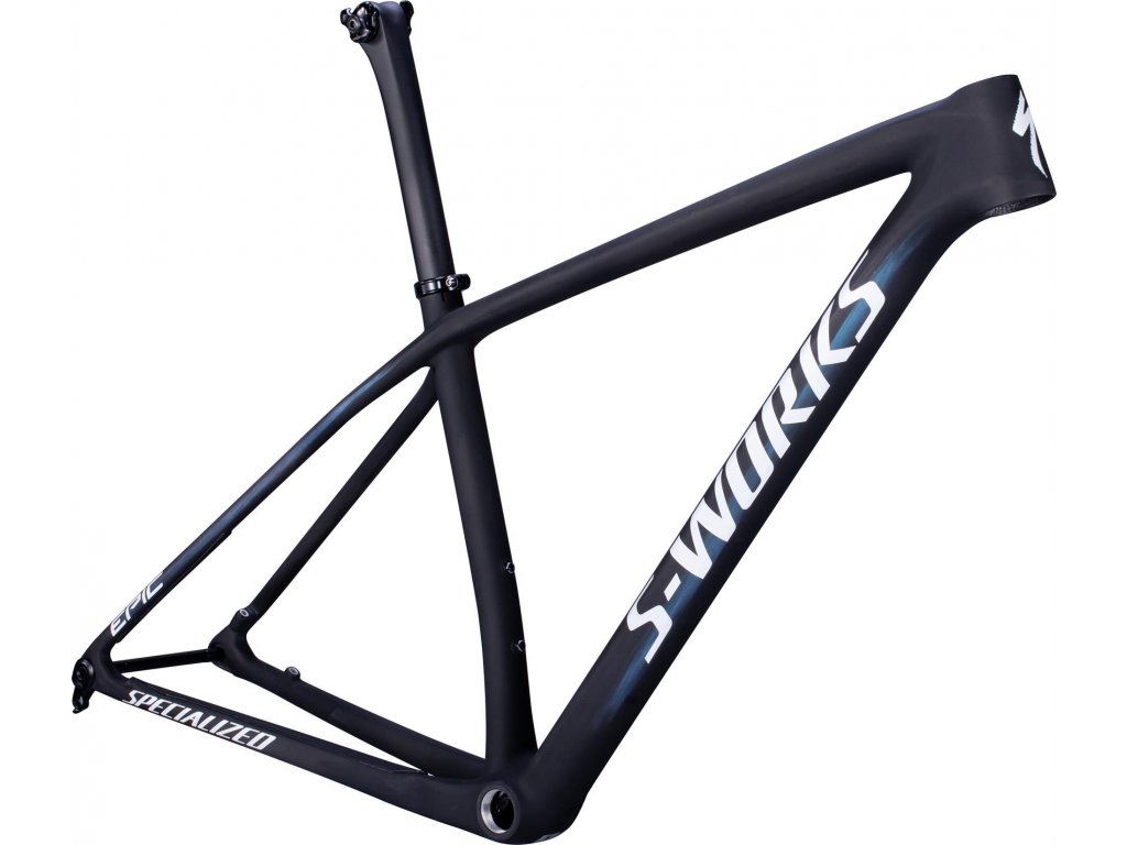 SPECIALIZED S-Works Epic Hardtail Frameset Satin Carbon/Color Run Blue Murano Pearl/Gloss Chrome Foil Logos