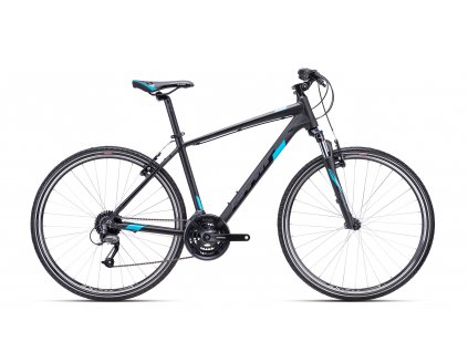 CTM Stark 1.0 Matná Čierna/Lesklá Bledá Modrá  Krosový bicykel