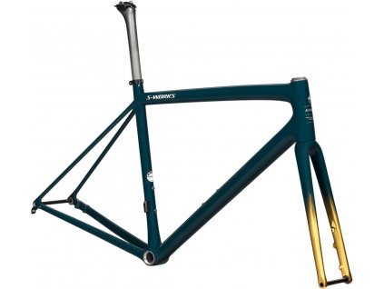 SPECIALIZED S-Works Aethos Frameset Gloss Forest Green/Gold Pearl/Flake Silver