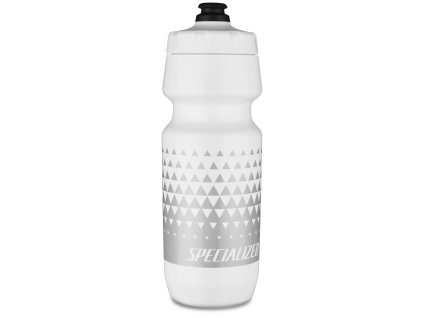 SPECIALIZED Big Mouth Water Bottle White/Metallic Silver Triangle Fade 24 OZ