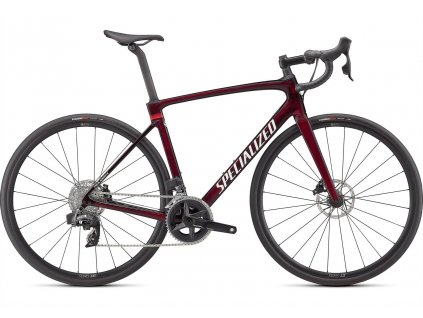 SPECIALIZED Roubaix Comp SRAM Rival eTap AXS Gloss Red Tint Carbon Metallic White Silver  Cestný bicykel