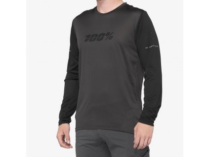 100% RIDECAMP Long Sleeve Jersey Black/Charcoal