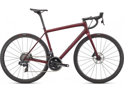 SPECIALIZED Aethos Pro - SRAM Force eTap AXS Maroon/Black Tint Edge Fade  Cestný bicykel