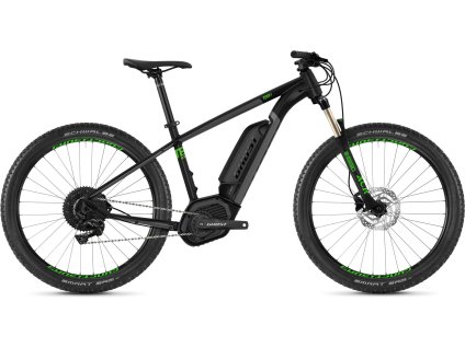 GHOST HYBRIDE TERU B4.7+ AL U JET BLACK/URBAN GRAY/RIOT GREEN 2020 (Veľkosť: XL)