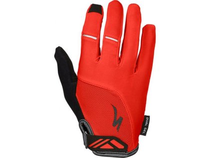 SPECIALIZED Women's Body Geometry Dual-Gel Long Finger Gloves Red
