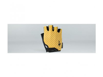 SPECIALIZED Men's Body Geometry Sport Gel Gloves Brassy Yellow Stripe