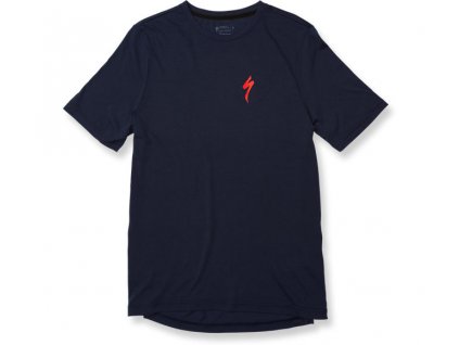 SPECIALIZED Drirelease Tee S-Logo Navy/Flo Red