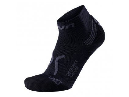 UYN RUN LADY SUPER FAST SOCKS BLACK/ANTHRACITE