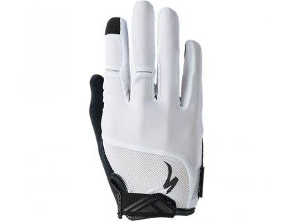 SPECIALIZED Men's Body Geometry Dual-Gel Long Finger Gloves White
