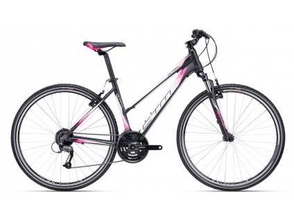 CTM Bora 1.0 Matná Čierna/Ružová  Krosový bicykel