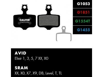 Brzdové Doštičky/Platničky GALFER AVID FD427 PRO (Variant Avid/Sram)