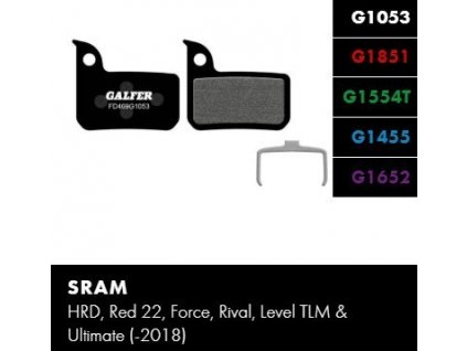 Brzdové Doštičky/Platničky GALFER SRAM FD469 PRO (Variant Avid/Sram)