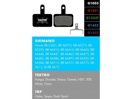 Brzdové Doštičky/Platničky GALFER SHIMANO/TEKTRO FD293 PRO (Variant Shimano)