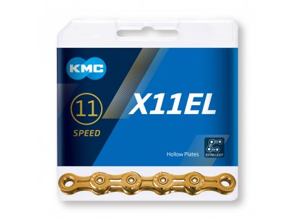 Reťaz KMC X11 EL Gold Ti-N 11 Speed 118 clankov