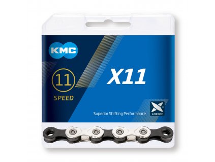 Reťaz KMC X11 Silver/Black 11 Speed