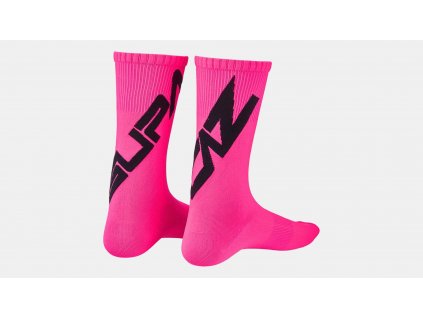SPECIALIZED Supacaz SupaSox Twisted Sock Black/Neon Pink