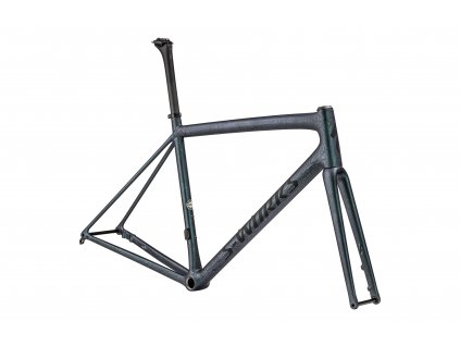 SPECIALIZED S-Works Aethos Frameset Satin Oil Granite Over Metallic Deep Lake/White Sage