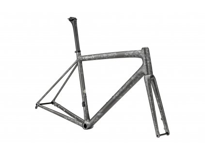 SPECIALIZED S-Works Aethos Frameset Satin Silver Pearl - Black Pearl Organic Color Run/ Brushed Liquid Silver