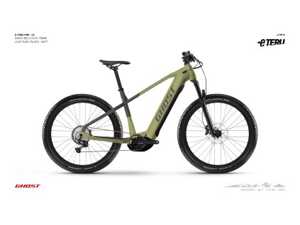 GHOST E-Teru Pro B750 Green/Black  Horský elektrobicykel