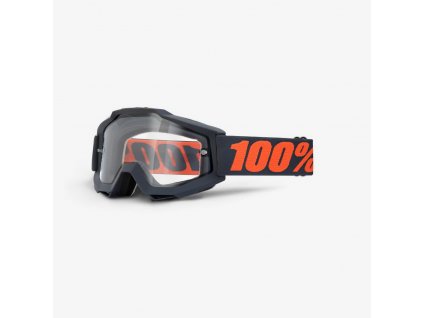 100% ACCURI ENDURO MOTO Goggle Gunmetal - Clear Dual Lens OKULIARE