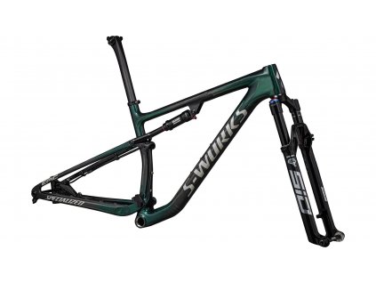 SPECIALIZED S-Works Epic Frameset Gloss Green Tint Fades Over Carbon/Chrome (Veľkosť rámu XL)