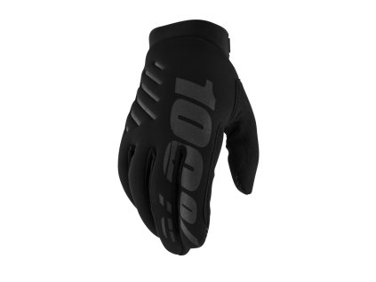 100% Brisker Gloves Black