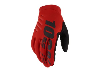 100% Brisker Gloves Red