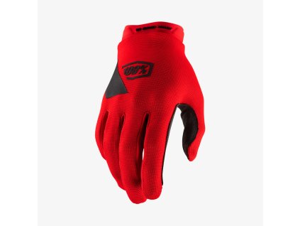 100% Ridecamp Gloves Red (Veľkosť rukavíc XXL)