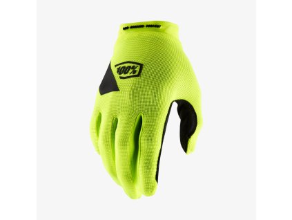 100% Ridecamp Gloves Fluo Yellow (Veľkosť rukavíc XXL)