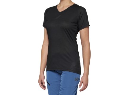 100% Airmatic Women's Short Sleeve Jersey Black (Veľkosť oblečenia L)