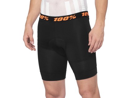 100% Crux Men's Liner Shorts Black  Cyklistické boxerky s vložkou