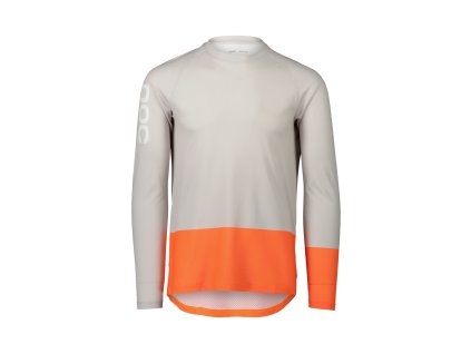 POC MTB Pure LS Jersey Granite Grey/Zink Orange  Cyklistický dres