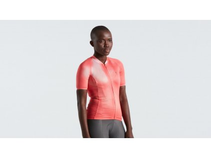 SPECIALIZED Women's SL Air Distortion Short Sleeve Jersey Vivid Coral