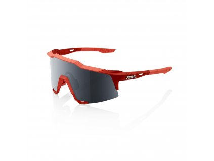100% SPEEDCRAFT - Soft Tact Coral - Black Mirror Lens  Športové cyklistické okuliare