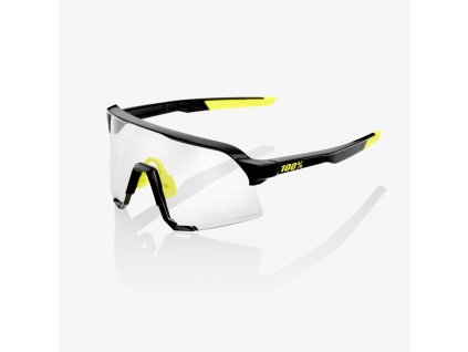 100% S3 - Gloss Black - Photochromic Lens  Športové cyklistické okuliare