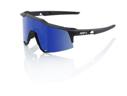 100% SPEEDCRAFT - Matte Black - HiPER Blue Multilayer Mirror Lens  Športové cyklistické okuliare