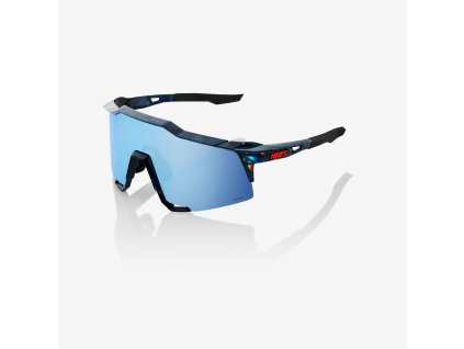 100% SPEEDCRAFT - Black Holographic - HiPER Blue Multilayer Mirror Lens  Športové cyklistické okuliare