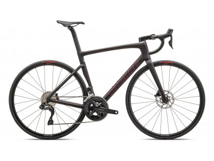 SPECIALIZED Tarmac SL7 Comp - Shimano 105 Di2 Satin Red Tint Over Carbon/Red Sky  Cestný bicykel