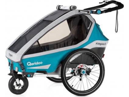 QERIDOO KidGoo1 Sport Petrol Blue cyklovozík  Detský cyklovozík