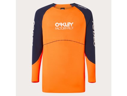 OAKLEY Maven Scrub LS Jersey Orange/Blue  Cyklistický dres s dlhým rukávom