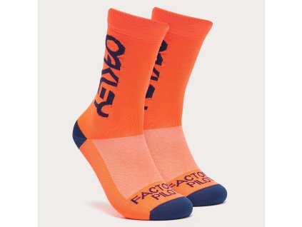 OAKLEY Factory Pilot MTB Socks Neon Orange  Cyklistické ponožky