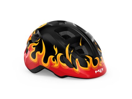 MET HOORAY prilba Black Flames/Glossy  Cyklistická prilba