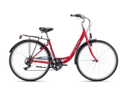 CTM Rita 1.0 Matná Červená Perleť/Sivá  Mestský bicykel