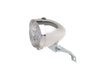 OSVETLENIE PREDNÉ CTM RETRO 1LED BATÉRIOVÉ STRIEBORNÉ